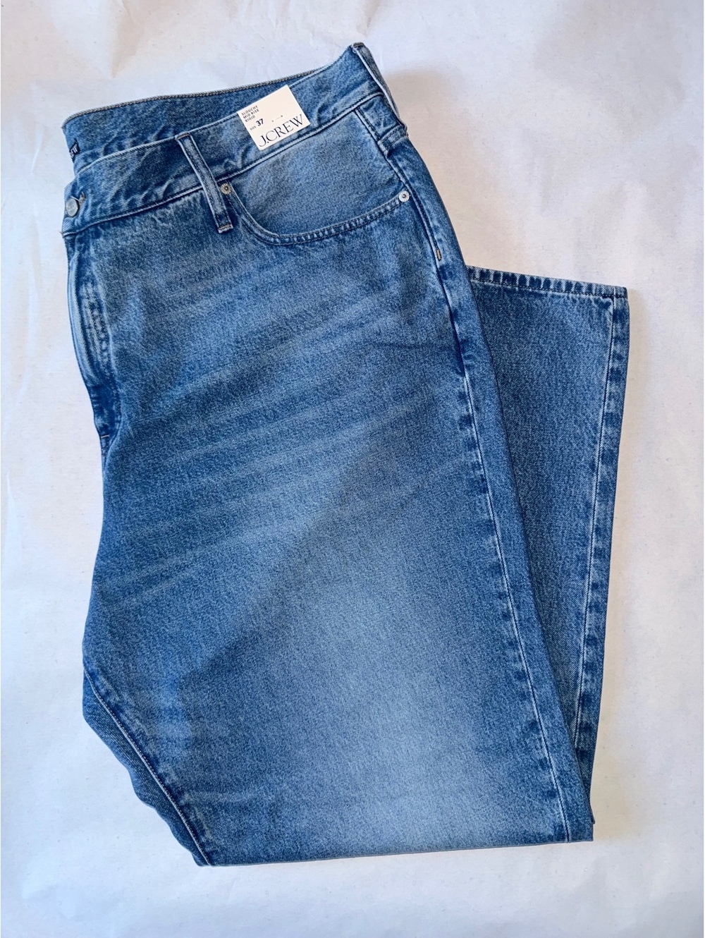 J.Crew Slouchy Mid Rise Rigid Jeans Size 37 Plus NWT 48” Waist